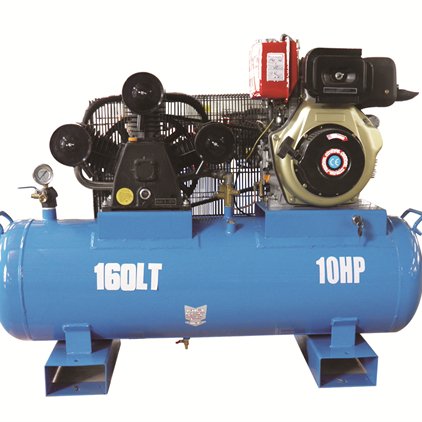 China Made SY-W3090D 10HP Drilling Machines Low Pressure Piston Compressors Portable Diesel Air Compressor 160L