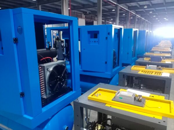 India Customized Laser Cutting SY-20HP Fixed Speed Air End IP54 Motor 16 bar 300L Air Tank All in 1 Screw Air Compressor