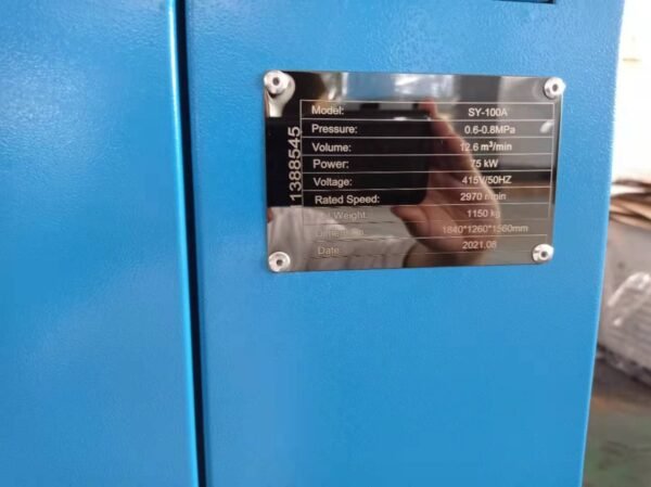 Nice out door indoor hydrodynamics air power machine 100HP stationary movable Industrial Machinery Screw Air Compressor