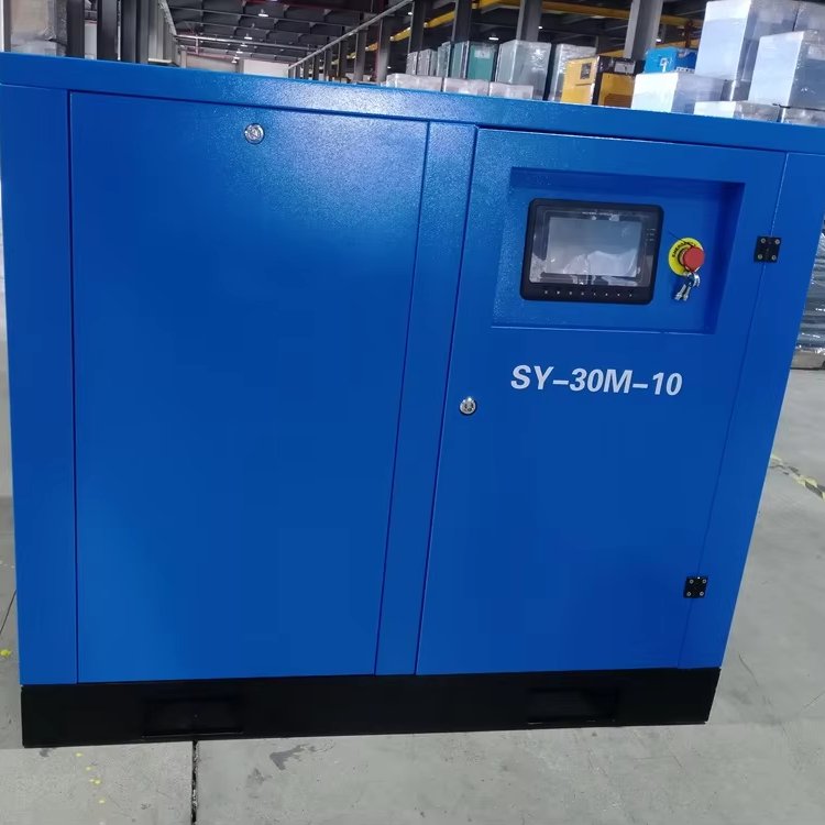 Compressed Air Pipe Sizing: How to Stop Losing Pressure Before the Tool 2 SAYI variable speed drive screw air compressor with VFD cabinet in a factory compressor room