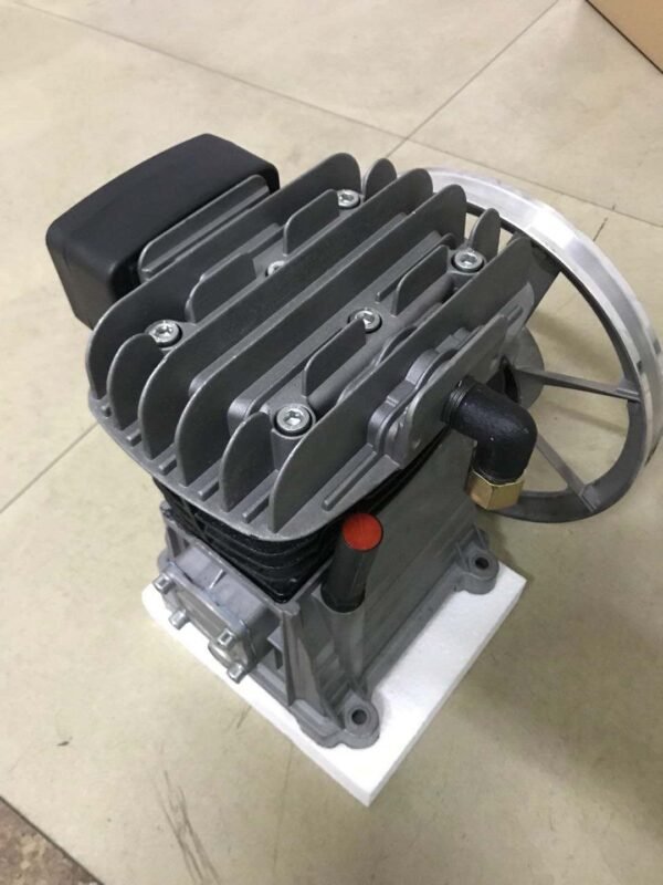 Gas Compressor Pump, Two Cylinder Compressor Head, Aluminum, Italian Compressed Air B2800 2HP Air Pump