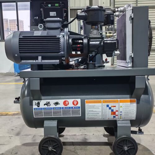 SAYI CE 2-10-1 4.5KW 5.5HP 100L Portable Lubricated Air Cooled Mini Screw Air Compressor