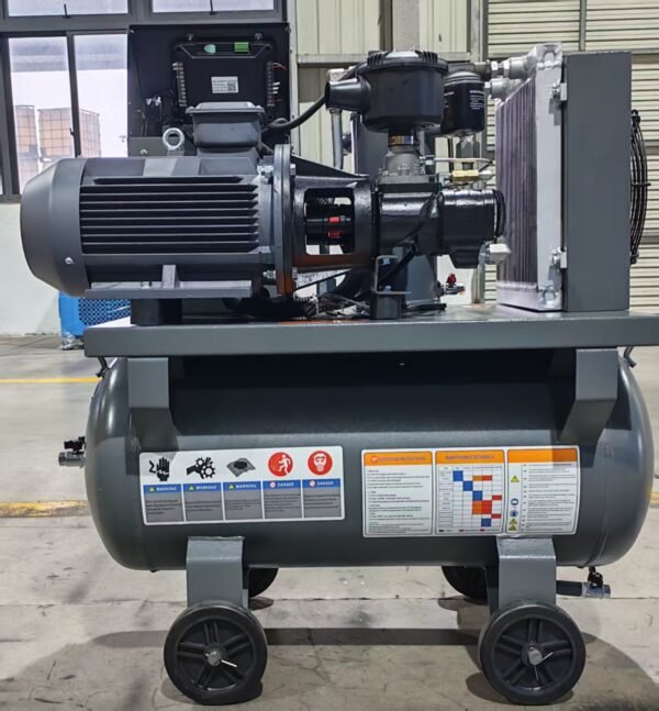 SAYI CE 2-10-1 4.5KW 5.5HP 100L Portable Lubricated Air Cooled Mini Screw Air Compressor