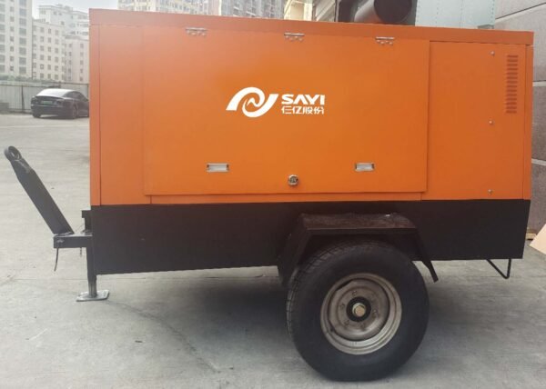 Factory Direct Selling Diesel YC Engine 375CFM 10bar Tier2 Mining Portable Screw Air Compressor