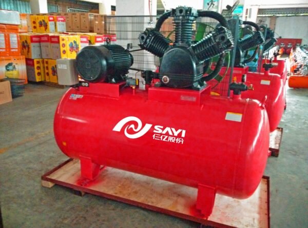 SAYI W3120 Cast Iron 3 Three Cylinder Compressor Diesel Gasoline 8 bar 20HP Piston Air Compressor 500L