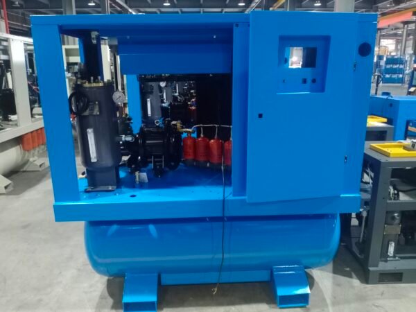 India Customized Laser Cutting SY-20HP Fixed Speed Air End IP54 Motor 16 bar 300L Air Tank All in 1 Screw Air Compressor