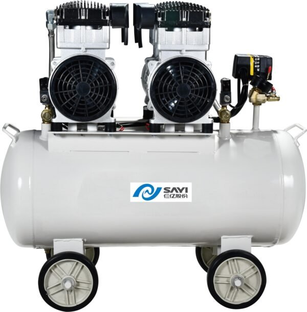 Top quality SY1200 3/140L Air Compressor Machine Price Medical Oil-less Quiet Oil free mute Air Compressor