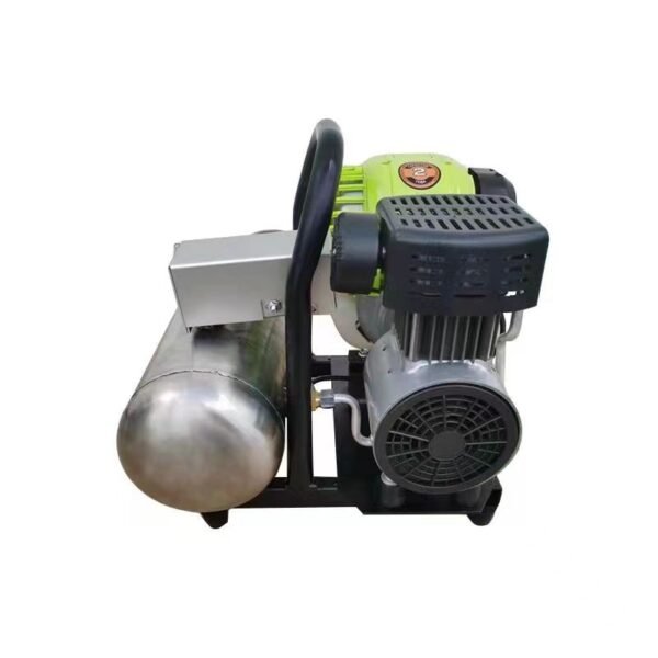 Direct Selling Patent Hua Sheng Portable Gasoline Engine 2HP Diving Oil-Free Air Compressor Stainless Air Tank 7L