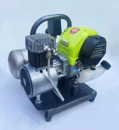 Factory Direct Selling 2HP Portable Diving Oil-Free Air Compressor with Gasoline Engine Stainless Air Tank 7L