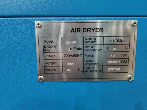 Sayi Manufactured CD-16f 2bar 10bar Dehumidifiers Refrigerated Air Dryer Air Cooling