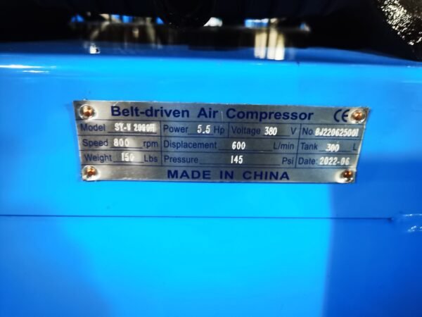 SAYI Brand SY-V2090H 5.5hp Oxygen Booster High Pressure Air-compressor 300l