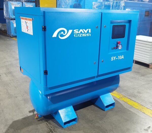 Customized Direct Selling SY-10 Fixed Speed Air End IP54 Motor 10 airbar 300L Air Tank All in 1 Screw Air Compressor