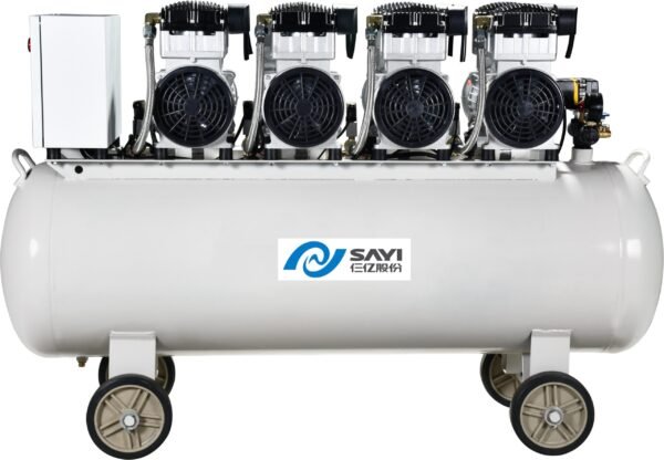 High quality SY600 4/120L Oil free Silent Clean Air Oilless Clinical Dental Movable Air Compressor