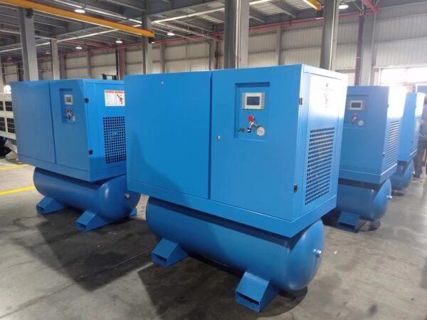 India Customized Laser Cutting SY-20HP Fixed Speed Air End IP54 Motor 16 bar 300L Air Tank All in 1 Screw Air Compressor