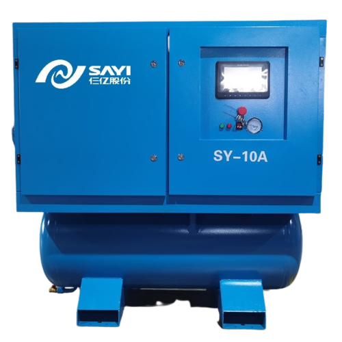 India Customized Laser Cutting SY-20HP Fixed Speed Air End IP54 Motor 16 bar 300L Air Tank All in 1 Screw Air Compressor