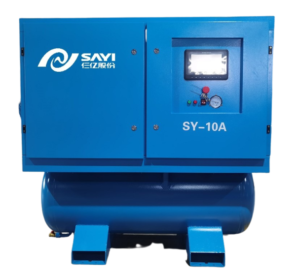 India Customized Laser Cutting SY-20HP Fixed Speed Air End IP54 Motor 16 bar 300L Air Tank All in 1 Screw Air Compressor