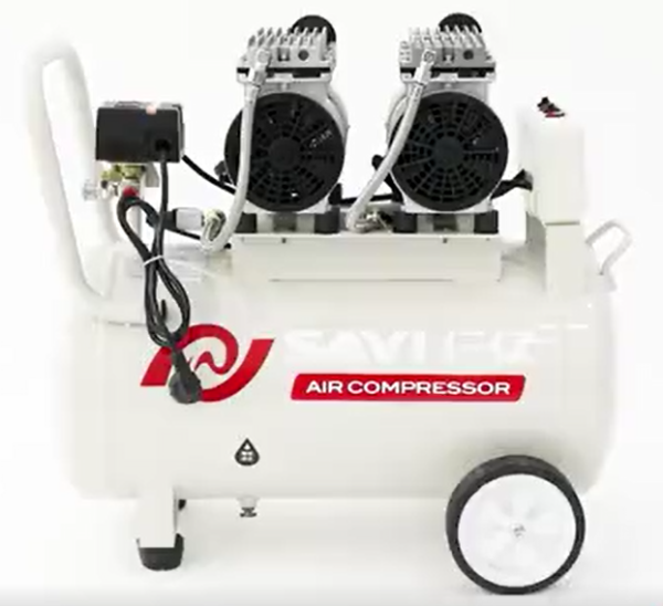 Professional Supplier 1100W Vertical Horizontal Copper Wire Engine Oil-Free Mute Air Compressor 50L