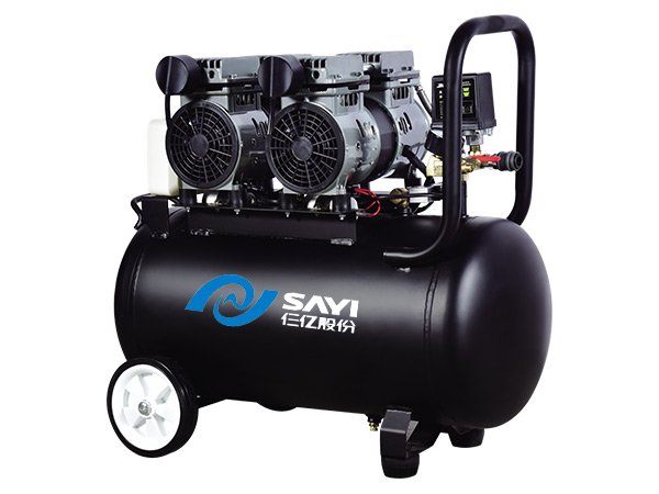 Professional Supplier 1100W Vertical Horizontal Copper Wire Engine Oil-Free Mute Air Compressor 50L