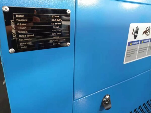 SAYI Brand OEM SY-40A High Quality Oxygen Booster Variable Frequency Screw Air Compressor 30Kw