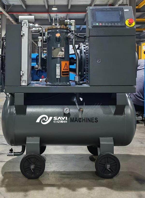 SAYI 5.5kw 7.5hp 8bar 100L Movable Fixed Speed Small Screw Air Compressor