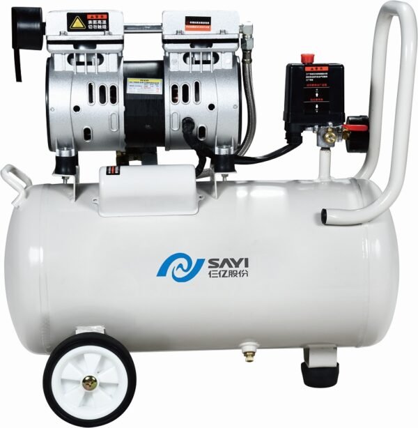 SAYI Portable 550W copper wire motor Oilless Oil-Free Silent Air Compressor Air Tank 30L