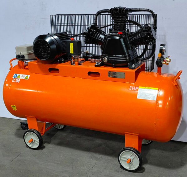 Thai Customized 3HP Three Cylinders W3065 Cast Iron Pump150 L air tank Portable Piston Air Compressor