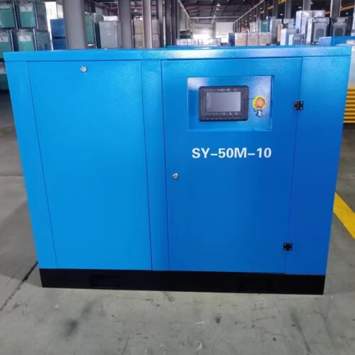 Sayi 37kw 50HP IP55 Pm Motor Variable Speed 8bar Single Stage Screw Compressor