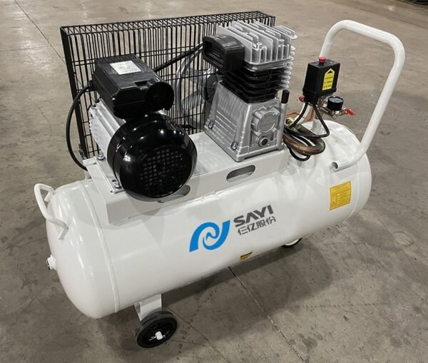 Sayi Customized Purity White 2HP 8Bar 2055 Italian Pump Portable Medical Air Compressor with 100 liter certificated plugs for cl