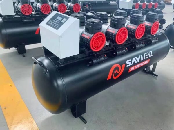 Model SY-800 4/120 Oilless Engine 3200W, 1440 rpm Piston Oil Free 10 bar Air Compressor with 120l Air Tank