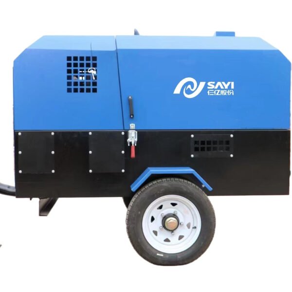 Factory Direct Selling Diesel YC Engine 375CFM 10bar Tier2 Mining Portable Screw Air Compressor
