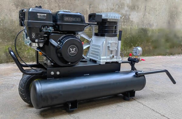 Sayiair Al2065 Customized 6.5HP 8bar Gasoline Engine 50lx2 100L double tank Air Compressor