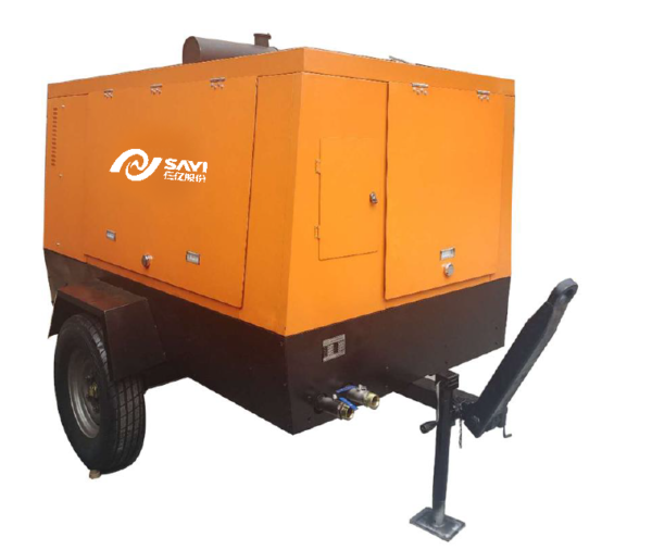 Customized Direct Driven Diesel Cumis Engine 375CFM 10bar Tier3 Mining Portable Screw Air Compressor