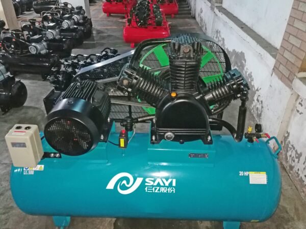 SAYI W3120 Cast Iron 3 Three Cylinder Compressor Diesel Gasoline 8 bar 20HP Piston Air Compressor 500L
