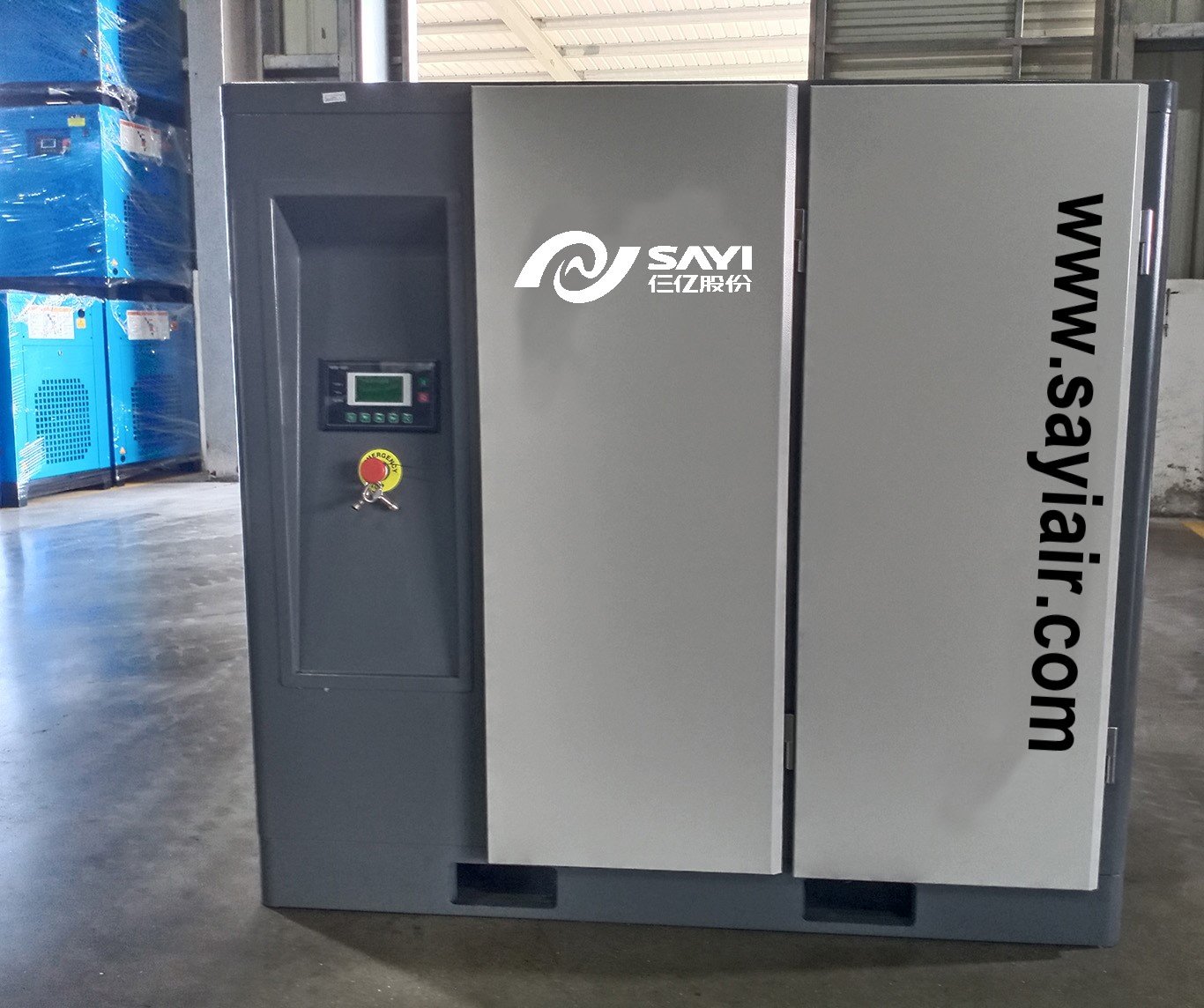VSD Air Compressor Payback: When It Pays Off 1 SAYI 22 kW fixed-speed belt-driven single stage rotary screw air compressor with 8 bar discharge pressure