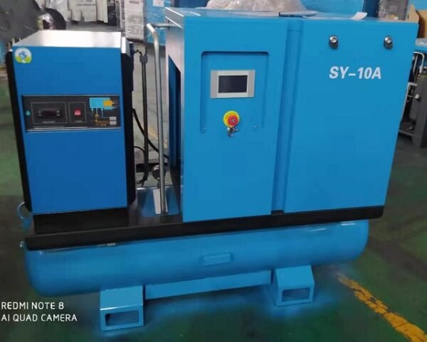 Hight Quality industrial High Pressure Variable Frequency 10HP Screw Air Compressor PM synchronous vsd laser cutting 3 in 1