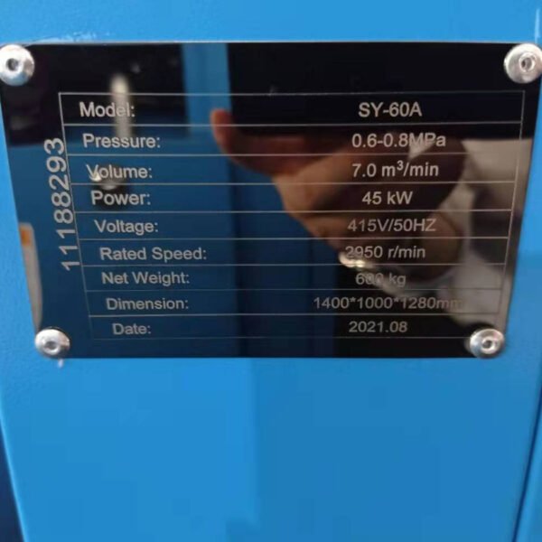 Competitive price 60HP working frequency Stationary Single Stage rotary Screw Air Compressor