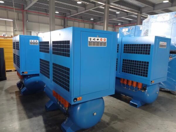 India Customized Laser Cutting SY-20HP Fixed Speed Air End IP54 Motor 16 bar 300L Air Tank All in 1 Screw Air Compressor