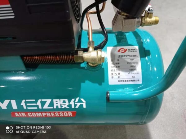 New Products 2hp Industrial Air Compressor 25L 24L Portable Piston Direct Driven for Colombia Project
