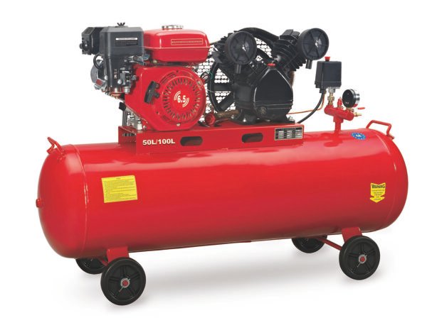 Hot Selling V2065E Air Compressor Price 5.5hp Gasoline Large Gas Oxygen Booster Output Air Tank 100 Liter
