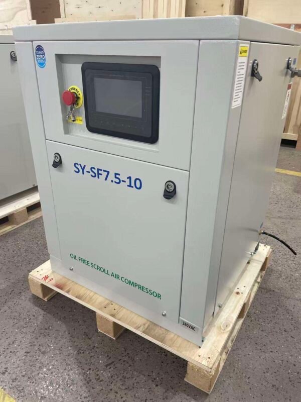SY-SF7.5-10 5,5-kW-ölfreier Scroll-Luftkompressor – Ansicht 2