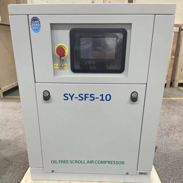 SY-SF5-10 3,7 kW ölfreier Scroll-Luftkompressor mit Motor der Schutzart IP54