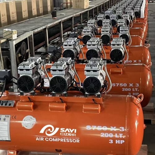 SAYI SY-750 oil-free silent air compressor with 200L tank - view 2
