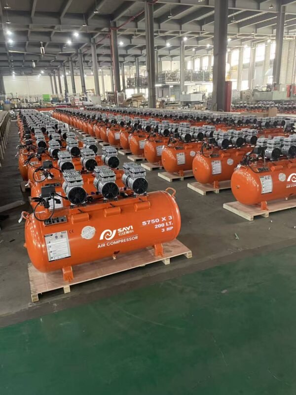 SAYI SY-750 oil-free silent air compressor with 200L tank - view 3