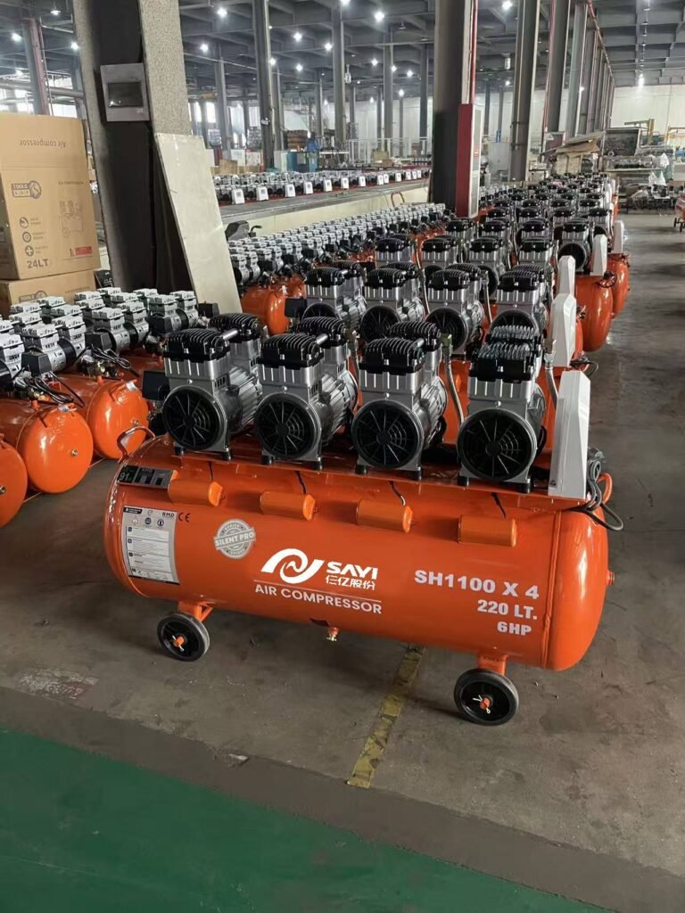 SAYI SY-750 oil-free silent air compressor with 200L tank - view 6