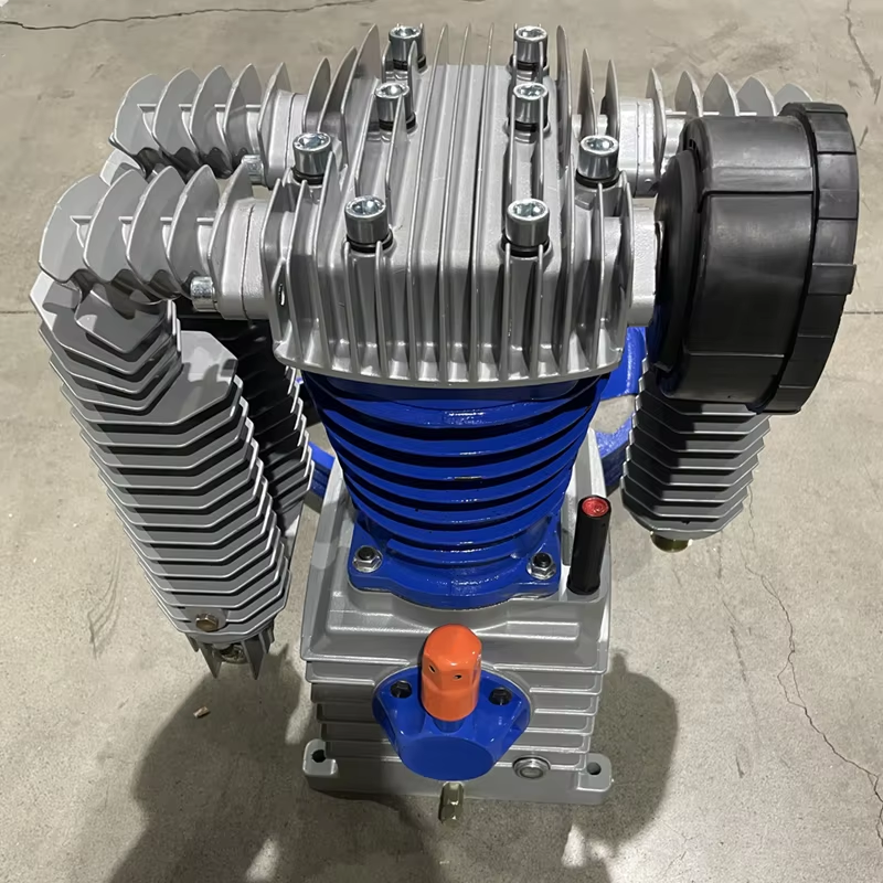 SAYI two stage air end for screw compressors on the assembly bench