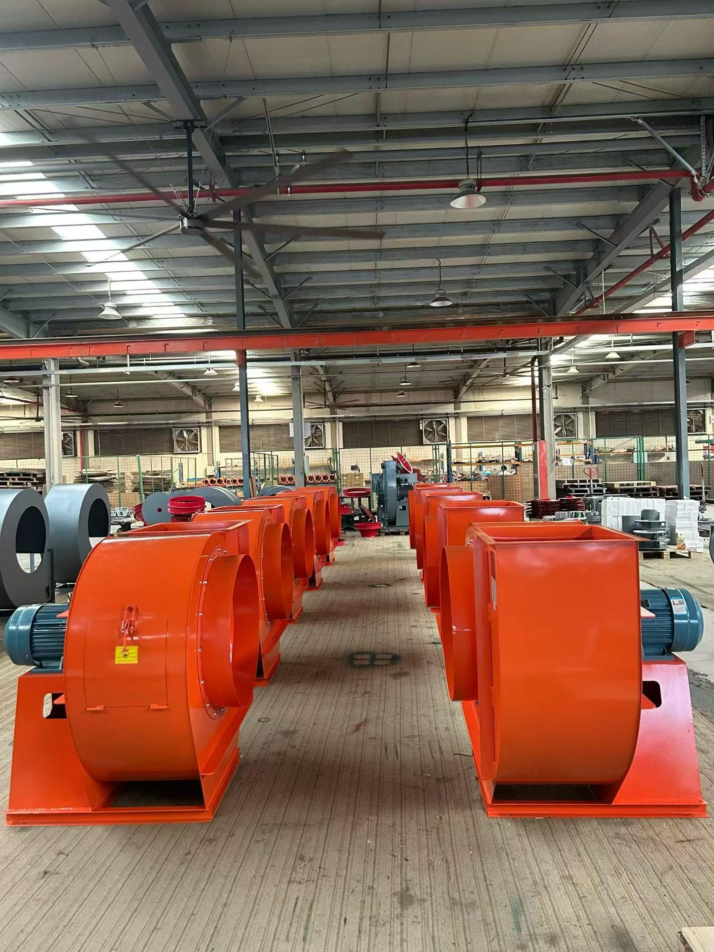 Large jet fan with silencer body and flexible connectors prepared for tunnel ventilation project